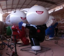 广州迎亚运五羊雕塑工程案例